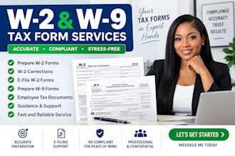 prepare and efile w2 w9 w8 ben w8 ben e tax forms