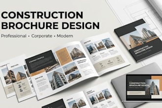design a professional construction company brochure and company profile