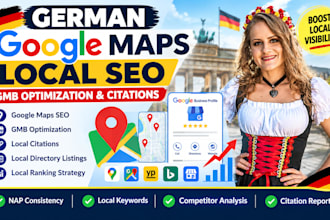 do german google maps, gmb local seo citations, directories, site ranking