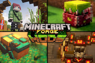 develop custom minecraft forge, fabric, neoforge mod, armor, character and sound