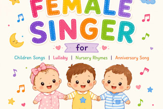 be female singer for children song, lullaby, nursery rhymes, anniversary song