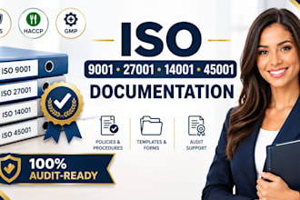 create iso 9001 27001 14001 45001 gmp haccp qms documentation