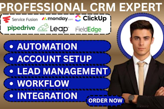 setup pipedrive monday leap clickup service fusion fieldedge fieldwire workiz