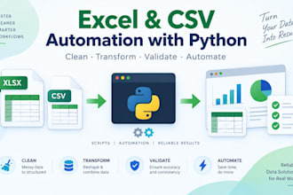 automate excel and CSV data processing with python