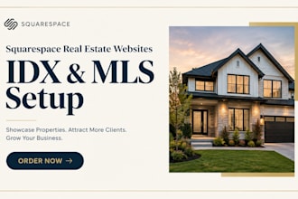setup squarespace real estate website with idx mls listings feed