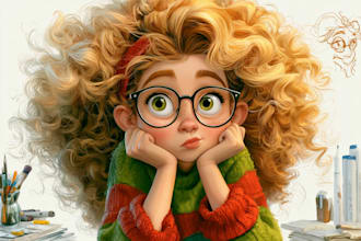 draw cartoon disney portrait
