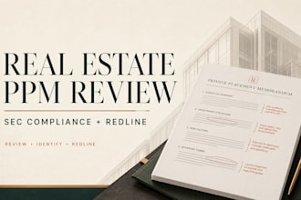 review and redline your real estate ppm for sec compliance