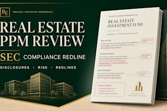 review and redline your real estate ppm for sec compliance