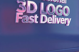 design stunning 3d logo with 24 hours delivery