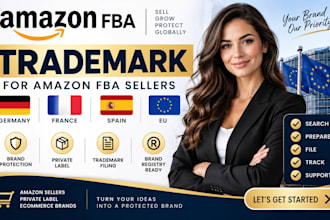 register trademark for amazon fba sellers, private label germany france spain eu