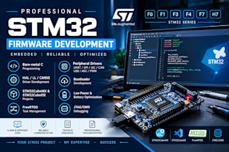 develop stm32 embedded software and firmware for your projectz