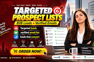 build targeted b2b prospect lists with verified emails for lead generation