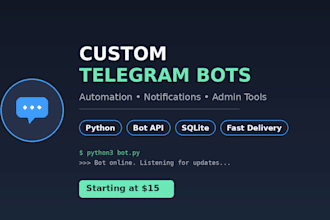 build a custom telegram bot for your business or community