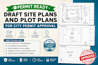 draft site plans and plot plans for city permit approval