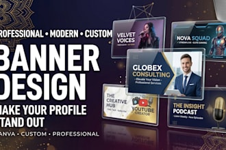 design professional spotify banner and header in canva