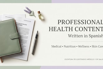 write professional health content in spanish