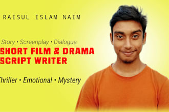 write bengali short film, drama and youtube scripts