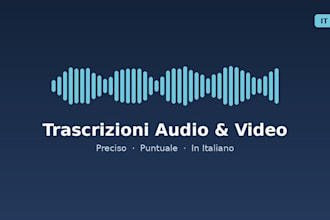 transcribe your audio and video in italian