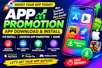 app promotion, app download, IOS install, android app review, website review