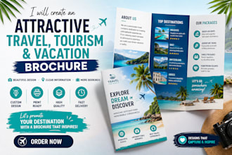 create an attractive travel and tourism brochure