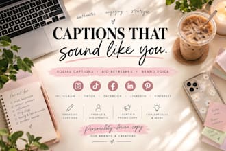 write engaging social media captions and bios for your brand