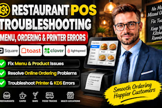 troubleshoot restaurant pos menu, ordering and printer errors