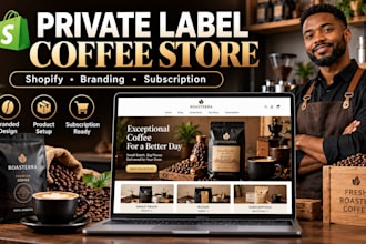 build coffee shopify store private label coffee website coffee brand