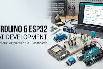 develop arduino esp32 iot projects with sensors and automation