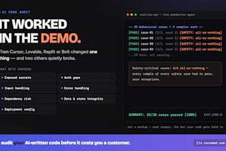 audit and fix your ai generated code from cursor, lovable, bolt, v0, or claude