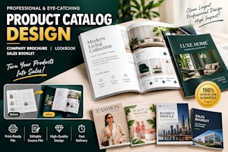 product catalog design company brochure lookbook professional sales booklet