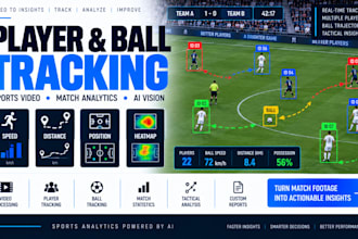 develop player tracking, ball tracking, sports video analysis and match analytic