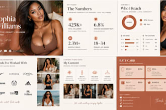 design a professional media kit, press kit and epk for influencer, brand