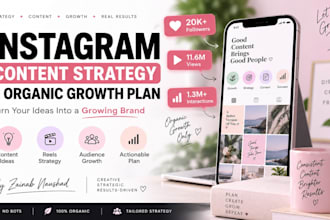create an instagram content strategy and organic growth plan