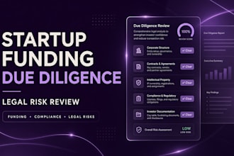 conduct professional legal due diligence for your startup funding raise b