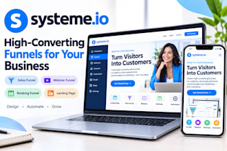 german systeme io sales funnel webinar booking funnel in systeme io landing page
