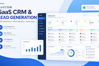 build a custom saas crm dashboard and lead generation platform using zapier apis