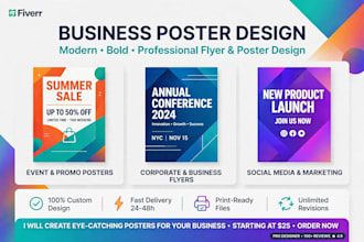 design modern business poster flyer salon and butchery poster