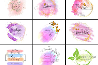 design bohemian floral feminine logo for boutiques and store