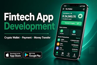 develop fintech app crypto wallet app pament money transfer ai mobile app