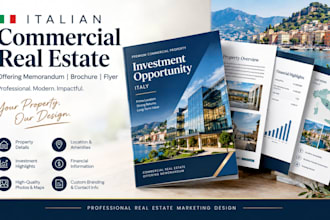 italian real estate brochure booklet property listing brochure business company