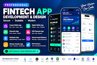 fintech app crypto wallet app payment neobank app money transfer app saas demo