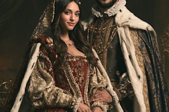 create a custom royal renaissance portrait painting