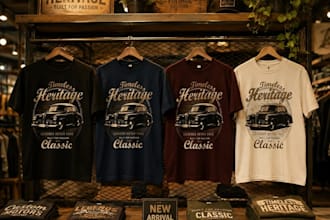 do professional t shirt design and merchandise graphic tee