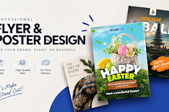 design eye catching flyers, posters