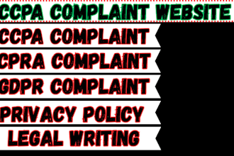 write a ccpa compliant privacy policy for your website