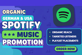 do spotify music playlist pitching, german and USA spotify music promotion