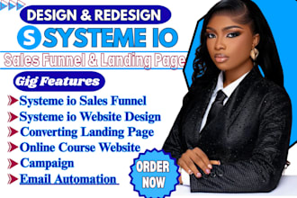 build, design systeme io sales funnel online course automaton systeme io website