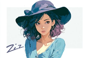 draw anime portrait or orginal character avatar for you pfp