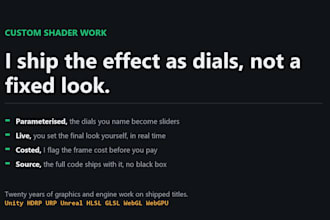 write a custom shader you tune yourself, in unity, unreal, hlsl or glsl