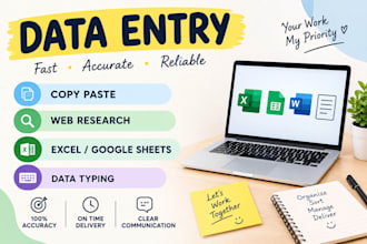 do data entry, copy paste and web search
